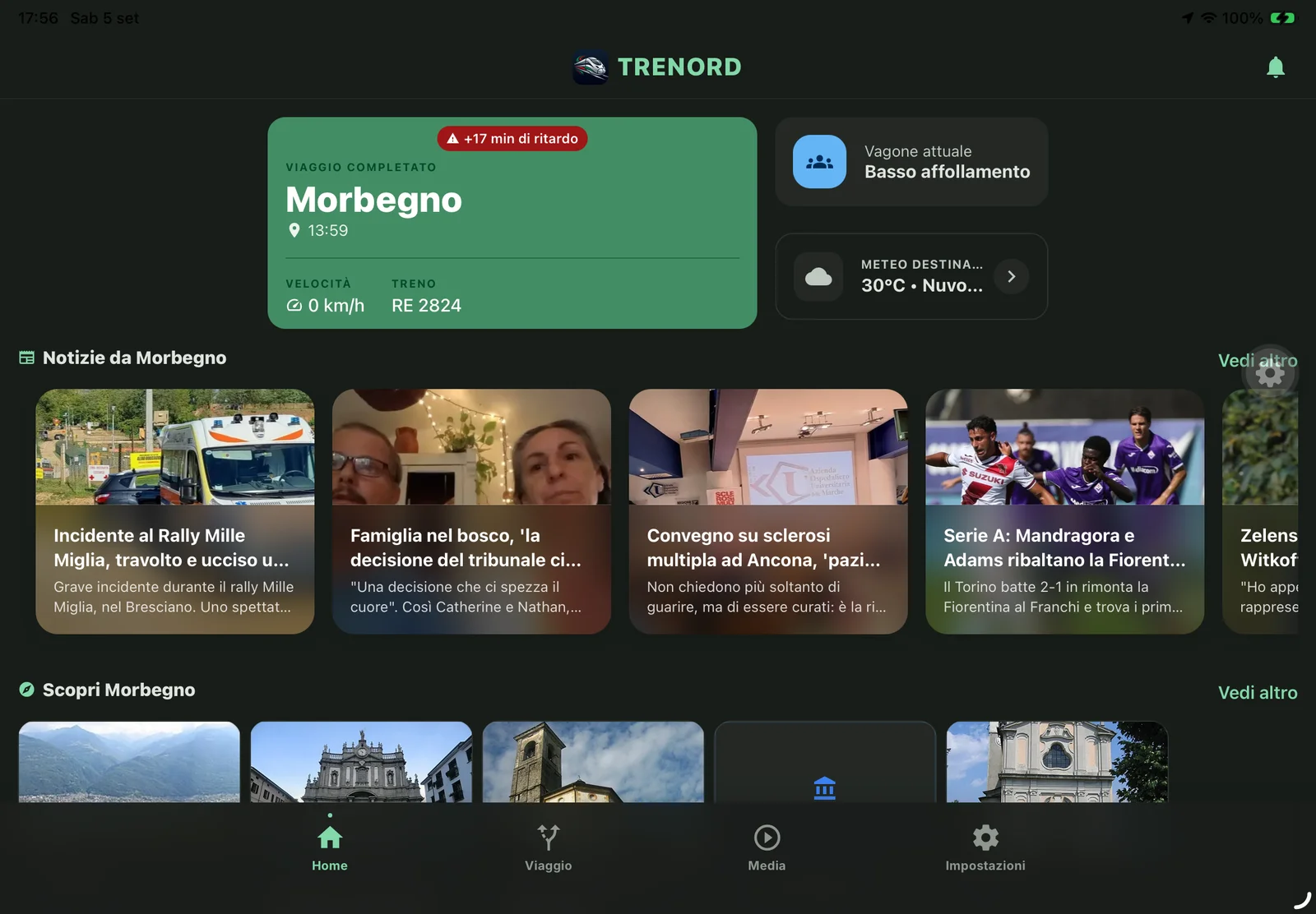 Tablet multi-column home dashboard on iPad